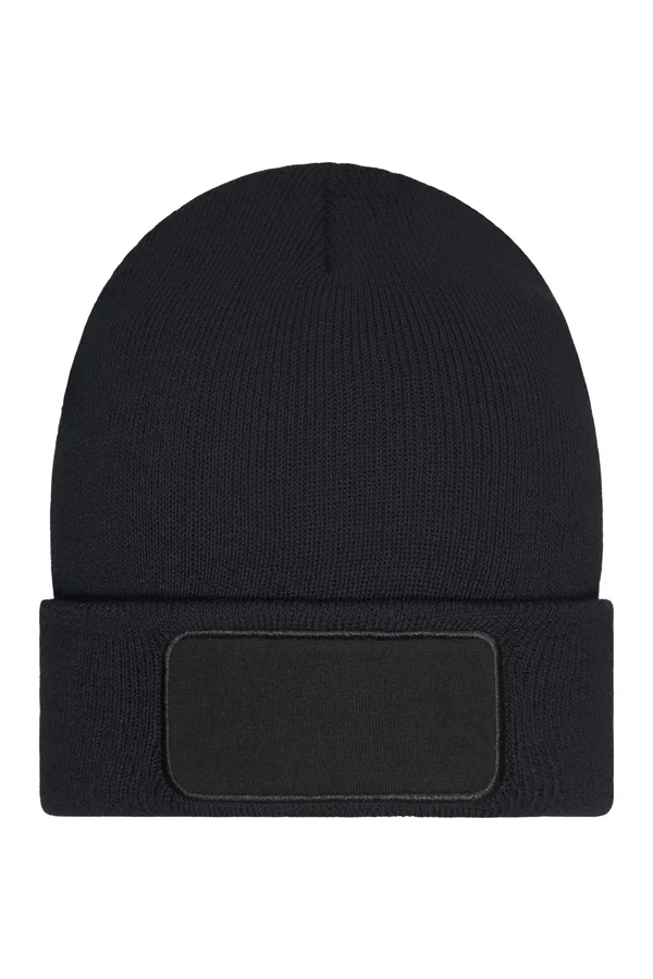 Beanie with Patch - Thinsulate Black