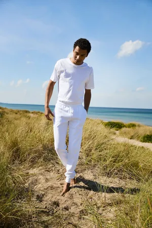 Tiger Cotton Sweatpants White