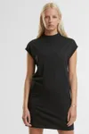 Ladies Extended Shoulder Dress Black