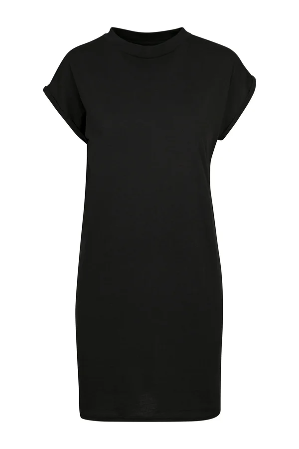 Ladies Extended Shoulder Dress Black