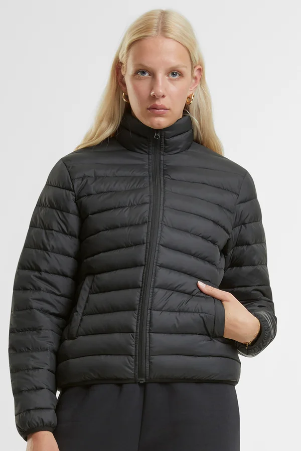 Ladies Light Puffer Jacket Black