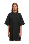 Ladies Heavy Oversized Tee Dress Black
