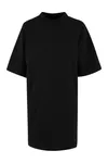 Ladies Heavy Oversized Tee Dress Black
