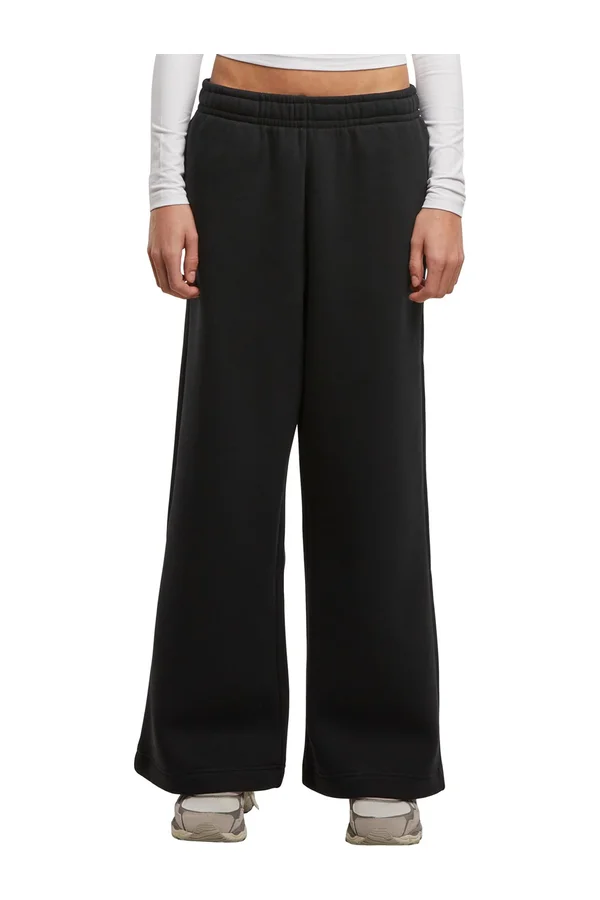 Ladies Wideleg Sweatpants Black