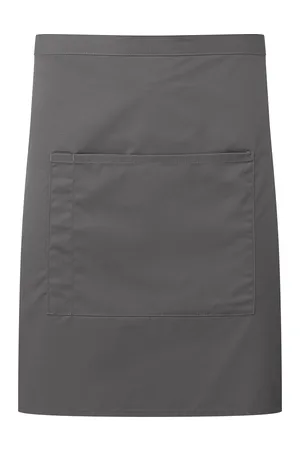 Colours Mid Length Apron with Pocket Dark Grey (ca. Pantone 425C)