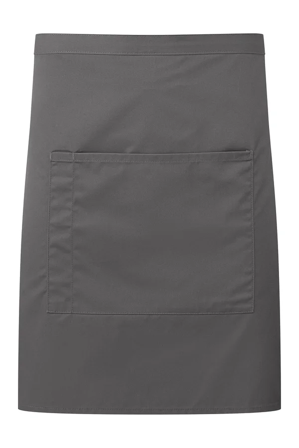 Colours Mid Length Apron with Pocket Dark Grey (ca. Pantone 425C)
