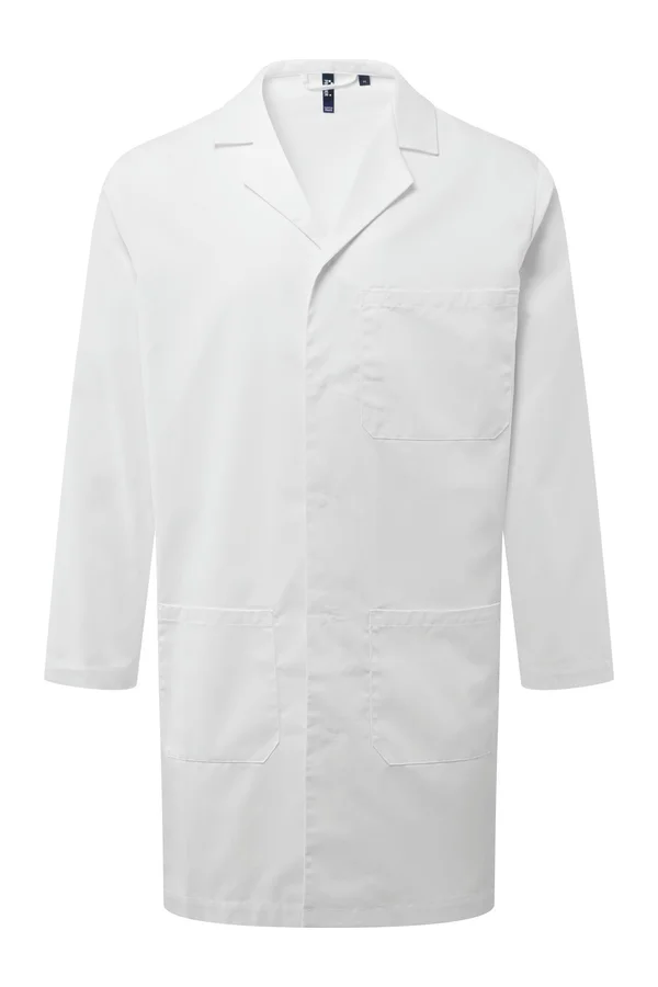 Essential 3-Pocket Work Coat White