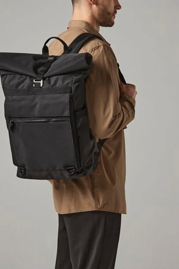 Axis Roll-Top Backpack Black