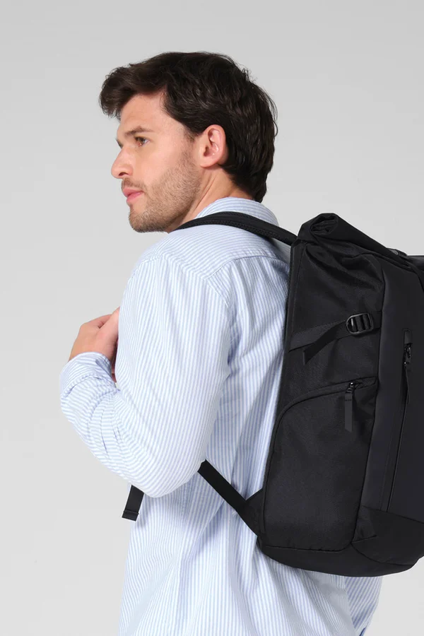 Zürich Roll-Top Backpack Black