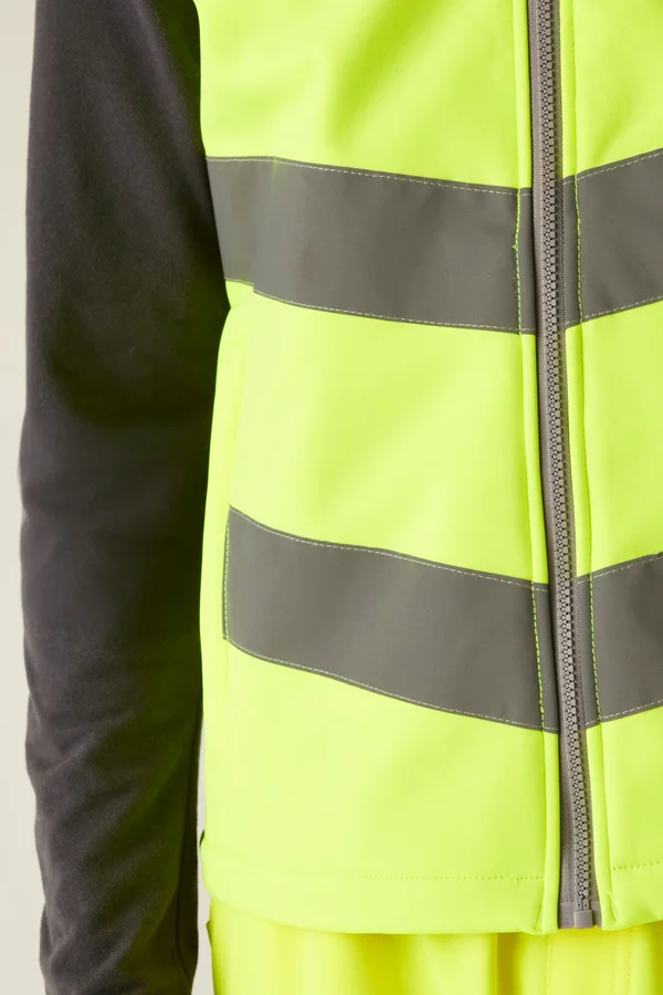 Hi-Vis Pro Contract Ablaze Softshell Bodywarmer Yellow