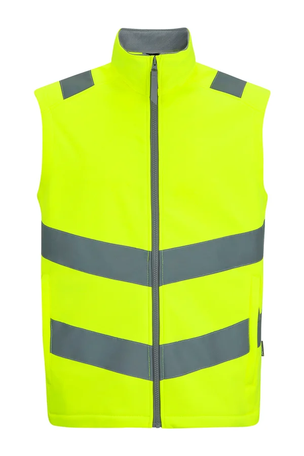 Hi-Vis Pro Contract Ablaze Softshell Bodywarmer Yellow