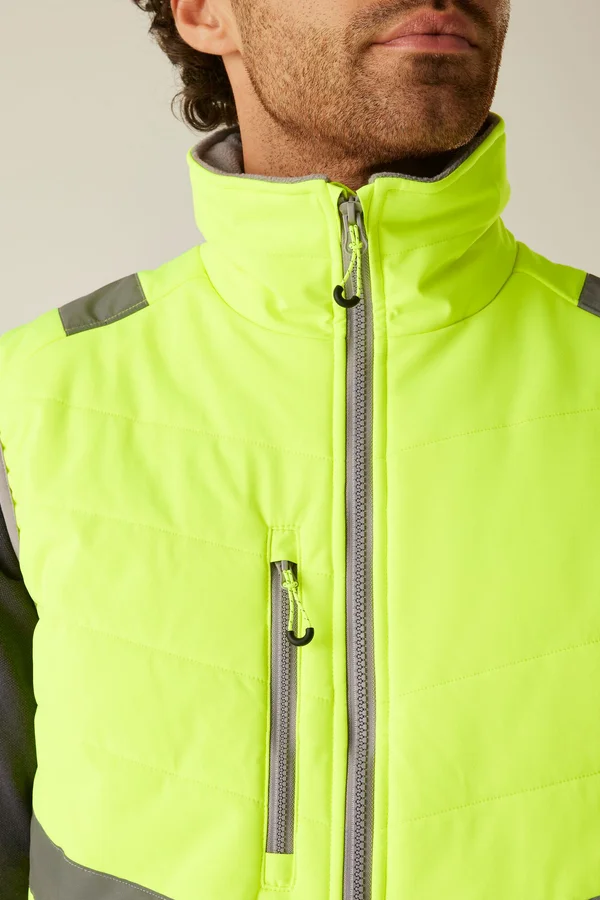 Hi-Vis 2-Tone Thermal Baffle Bodywarmer Yellow