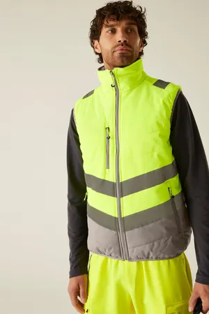 Hi-Vis 2-Tone Thermal Baffle Bodywarmer Yellow