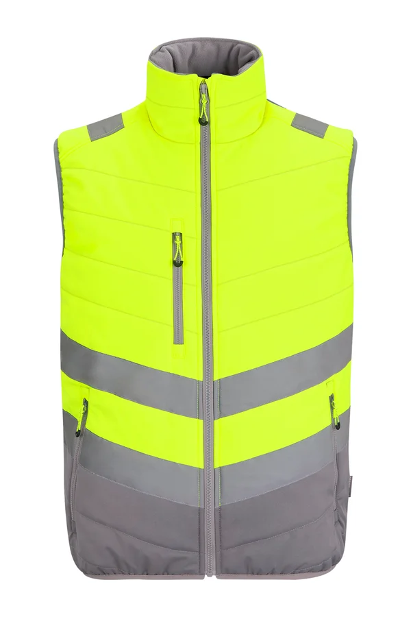 Hi-Vis 2-Tone Thermal Baffle Bodywarmer Yellow