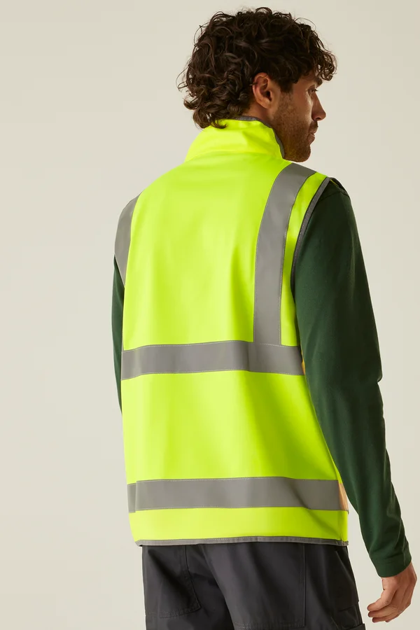 Pro Hi-Vis Full Zip Gilet Yellow