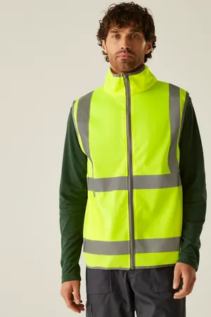 Pro Hi-Vis Full Zip Gilet Yellow