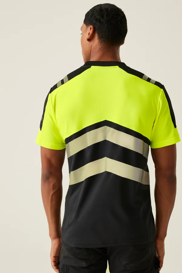 Hi-Vis X-Pro T-Shirt (Class 1) Black / Yellow