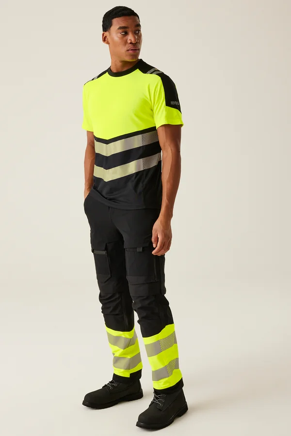 Hi-Vis X-Pro T-Shirt (Class 1) Black / Yellow