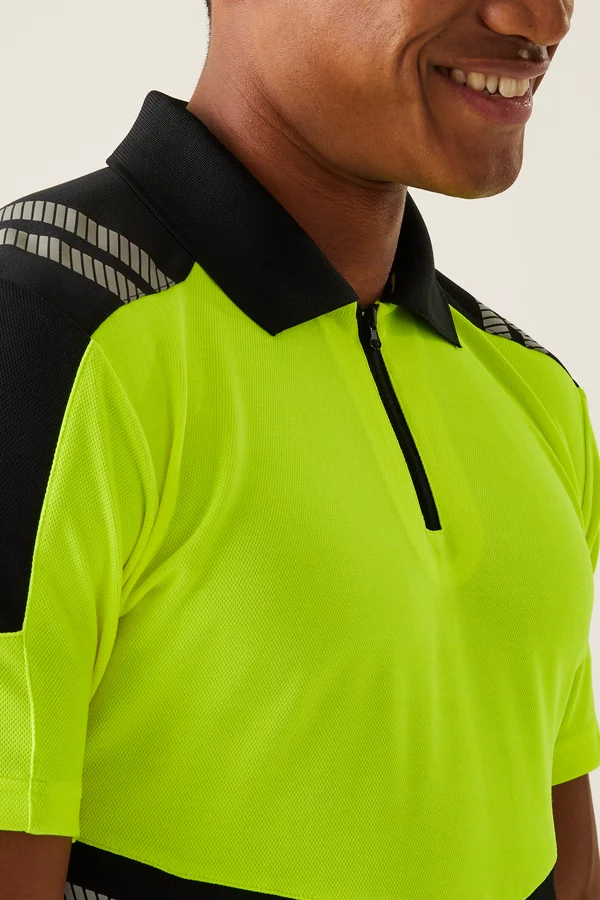 Hi-Vis X-Pro Polo (Class 1) Black / Yellow