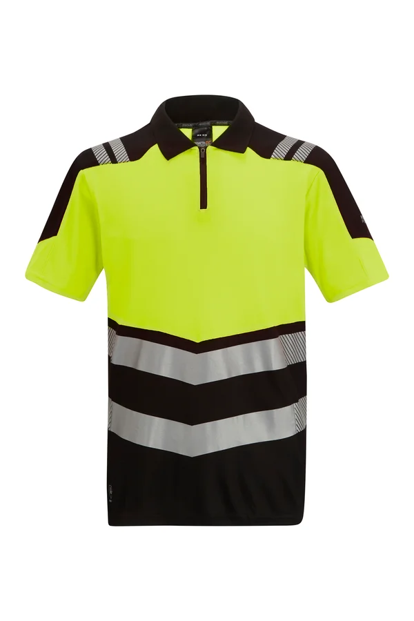 Hi-Vis X-Pro Polo (Class 1) Black / Yellow