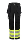 Hi-Vis X-Pro Stretch Holster Trouser (Class 1) Black / Yellow