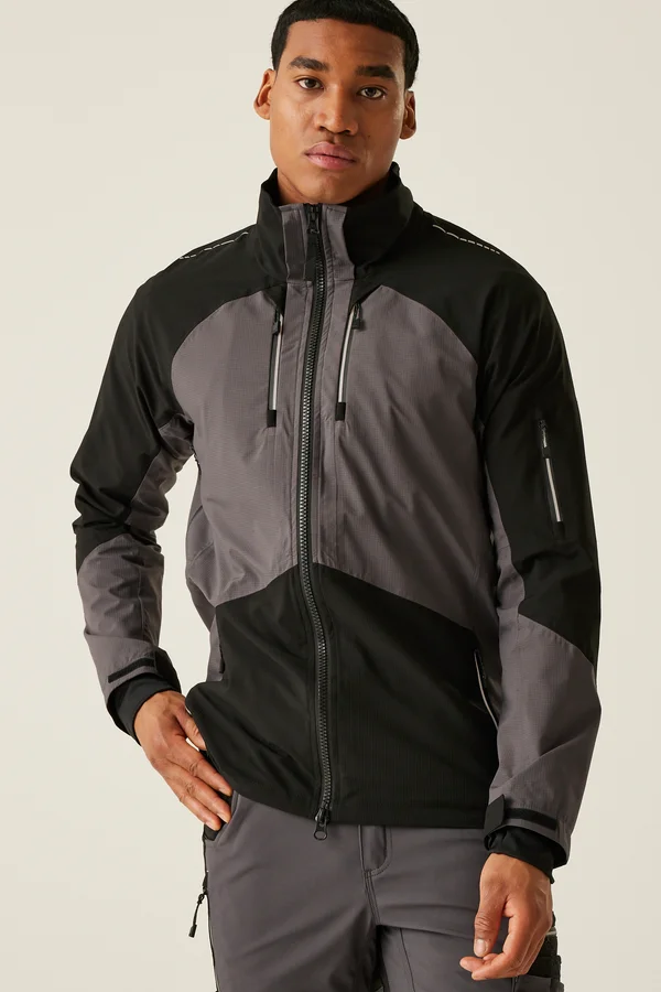 4TEX Stretch Waterproof Shell Jacket Slate Grey / Black