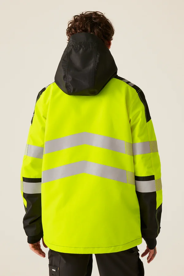Hi-Vis X-Pro Waterproof Shell Jacket (Class 2) Black / Yellow