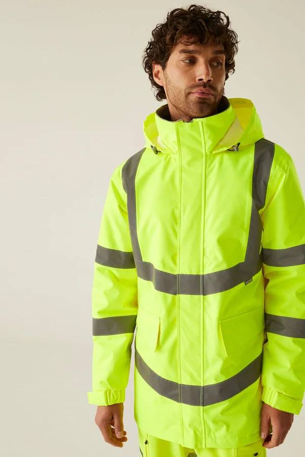 Hi-Vis Pro Contract Dover Parka Jacket Yellow