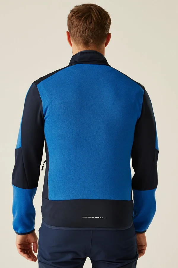 E-volve Unisex Knit Effect Stretch Midlayer Jacket Strong Blue / Navy