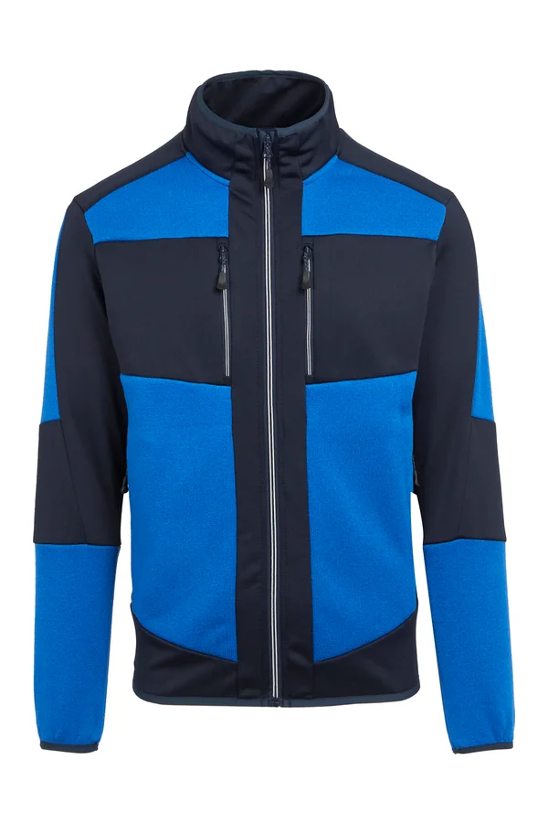 E-volve Unisex Knit Effect Stretch Midlayer Jacket Strong Blue / Navy
