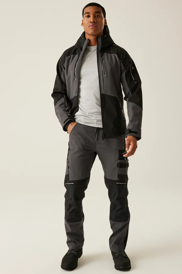 4TEX Stretch 3-Layer Softshell Jacket Slate Grey / Black