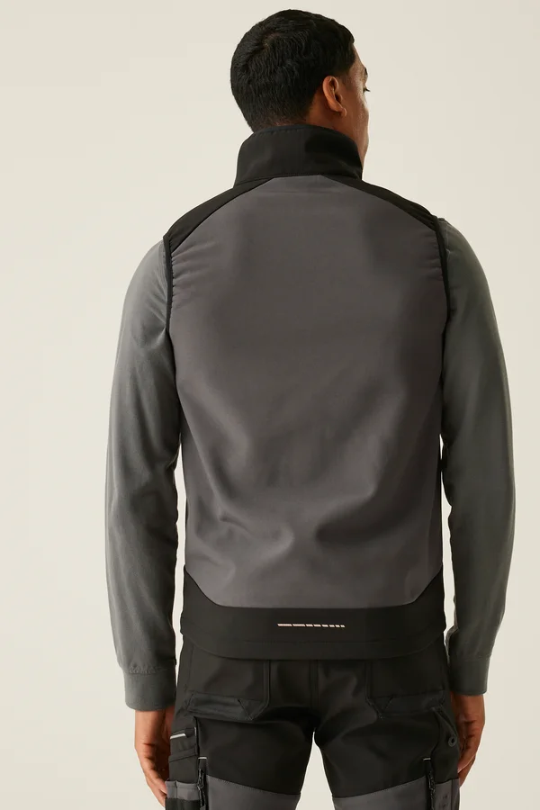 4TEX Stretch 3-Layer Softshell Bodywarmer Slate Grey / Black