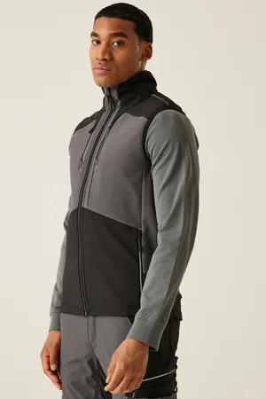 4TEX Stretch 3-Layer Softshell Bodywarmer Slate Grey / Black