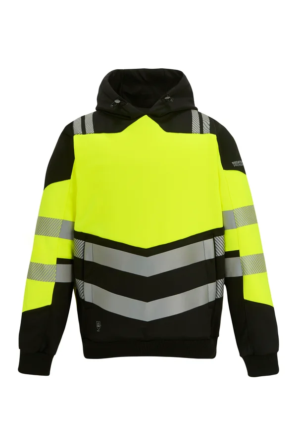 Hi-Vis X-Pro Hoodie (Class 2) Black / Yellow