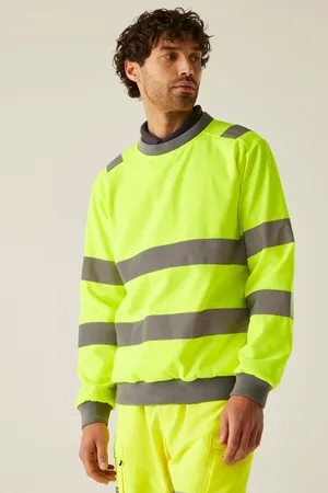 Hi-Vis Pro Contract Crew Neck Sweatshirt Yellow