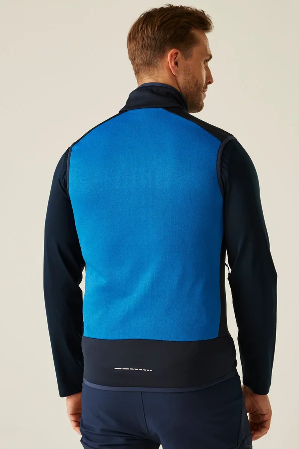 E-volve Unisex Knit Effect Stretch Bodywarmer Strong Blue / Navy