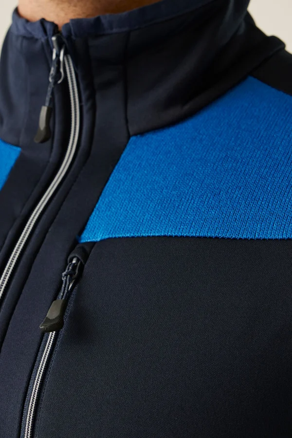 E-volve Unisex Knit Effect Stretch Bodywarmer Strong Blue / Navy