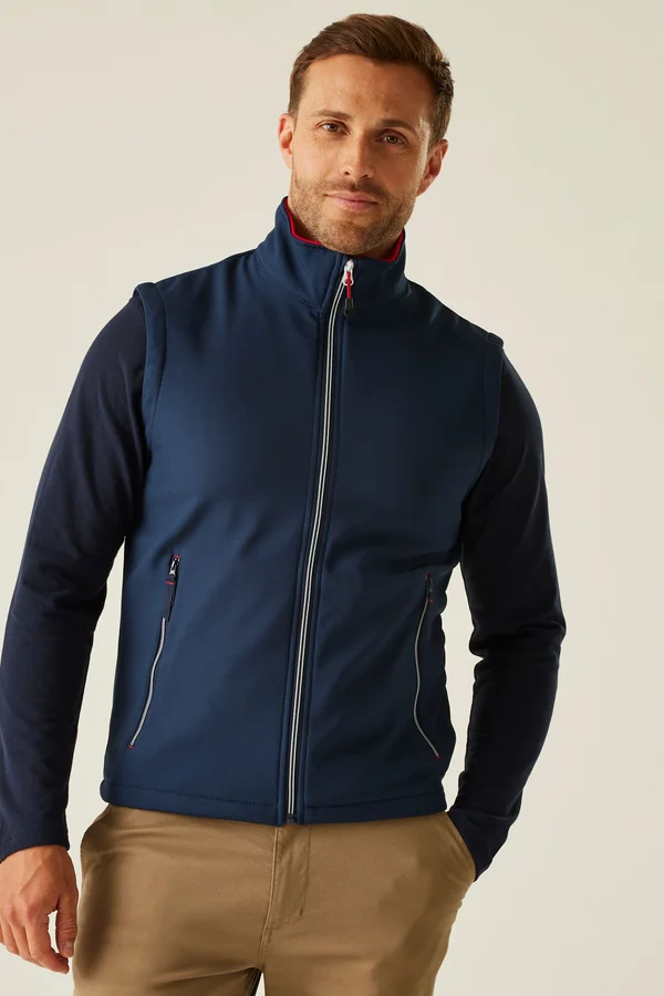 Ascender 2-Layer Softshell Bodywarmer Navy / Classic Red