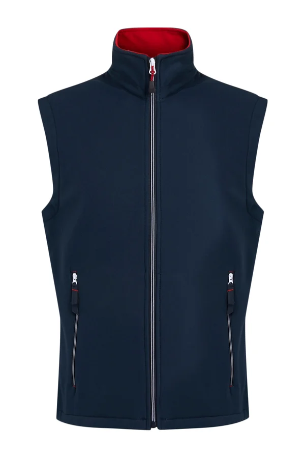 Ascender 2-Layer Softshell Bodywarmer Navy / Classic Red