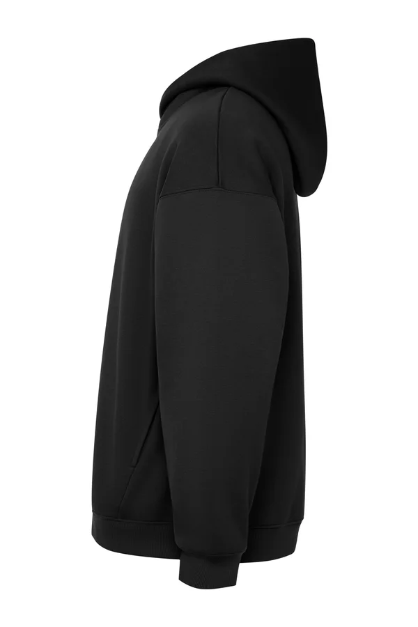 Otto Unisex Oversize Hooded Sweatshirt Black 02