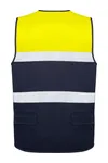 High visibility Multi-Pocket Vest Beta Navy Blue 55 / Fluor Yellow 221