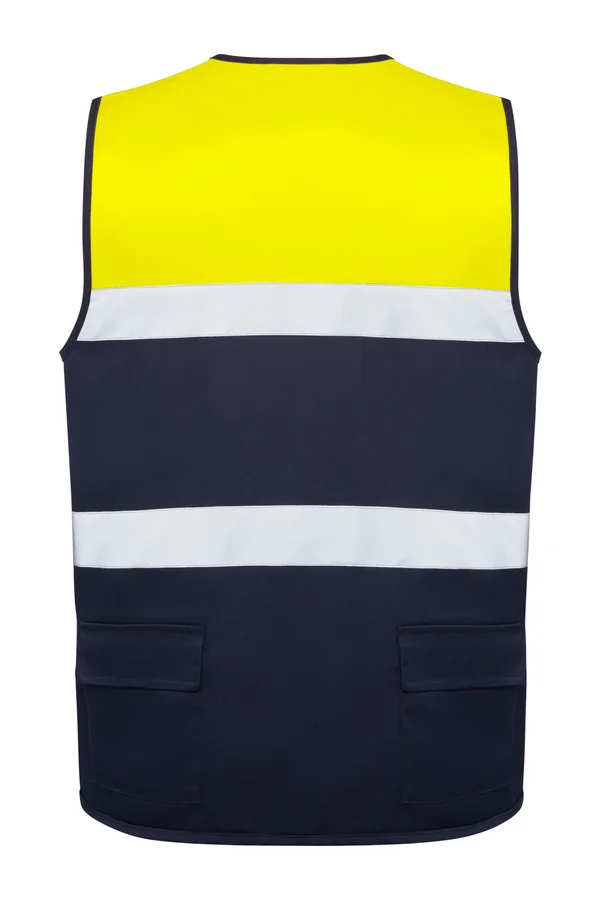 High visibility Multi-Pocket Vest Beta Navy Blue 55 / Fluor Yellow 221