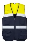 High visibility Multi-Pocket Vest Beta Navy Blue 55 / Fluor Yellow 221