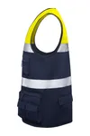 High visibility Multi-Pocket Vest Beta Navy Blue 55 / Fluor Yellow 221