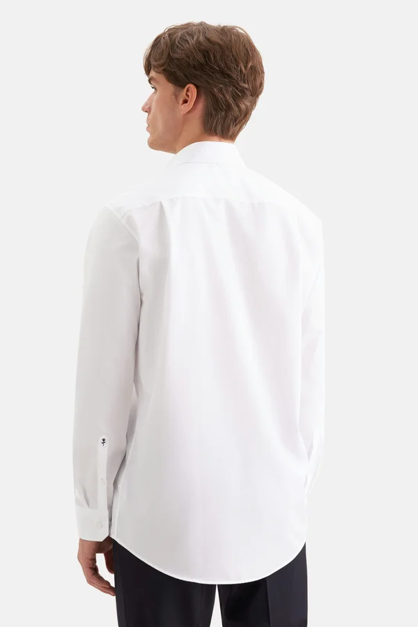 Men´s Shirt Regular Fit Extra Longsleeve White