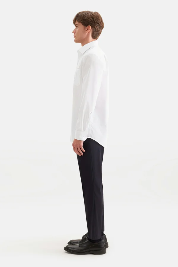 Men´s Shirt Regular Fit Extra Longsleeve White