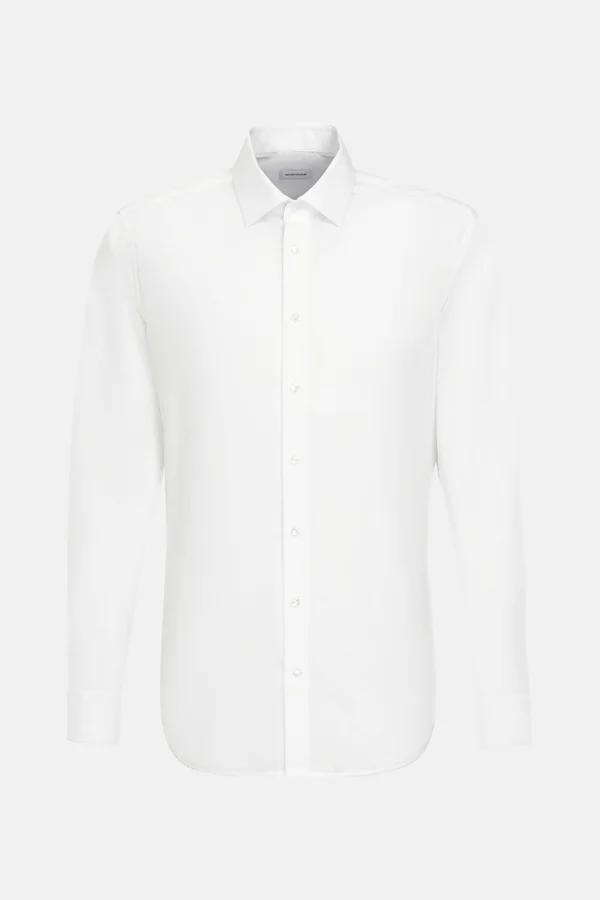 Men´s Shirt Shaped Fit Extra Longsleeve White