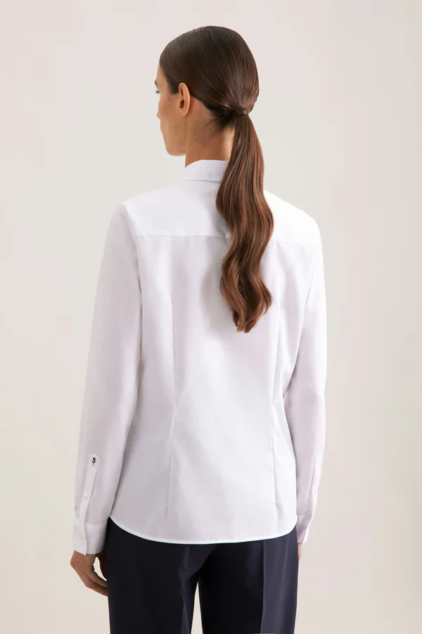 Women´s Blouse Regular Fit Fine Twill Longsleeve White