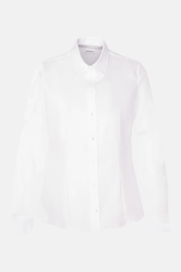 Women´s Blouse Regular Fit Fine Twill Longsleeve White