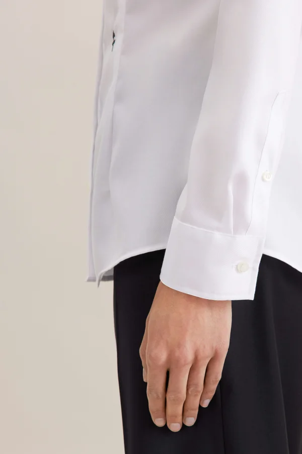 Women´s Blouse Slim Fit Fine Twill Longsleeve White